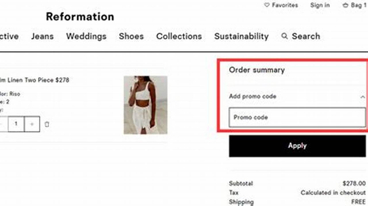 Reformation Coupon Code 2024