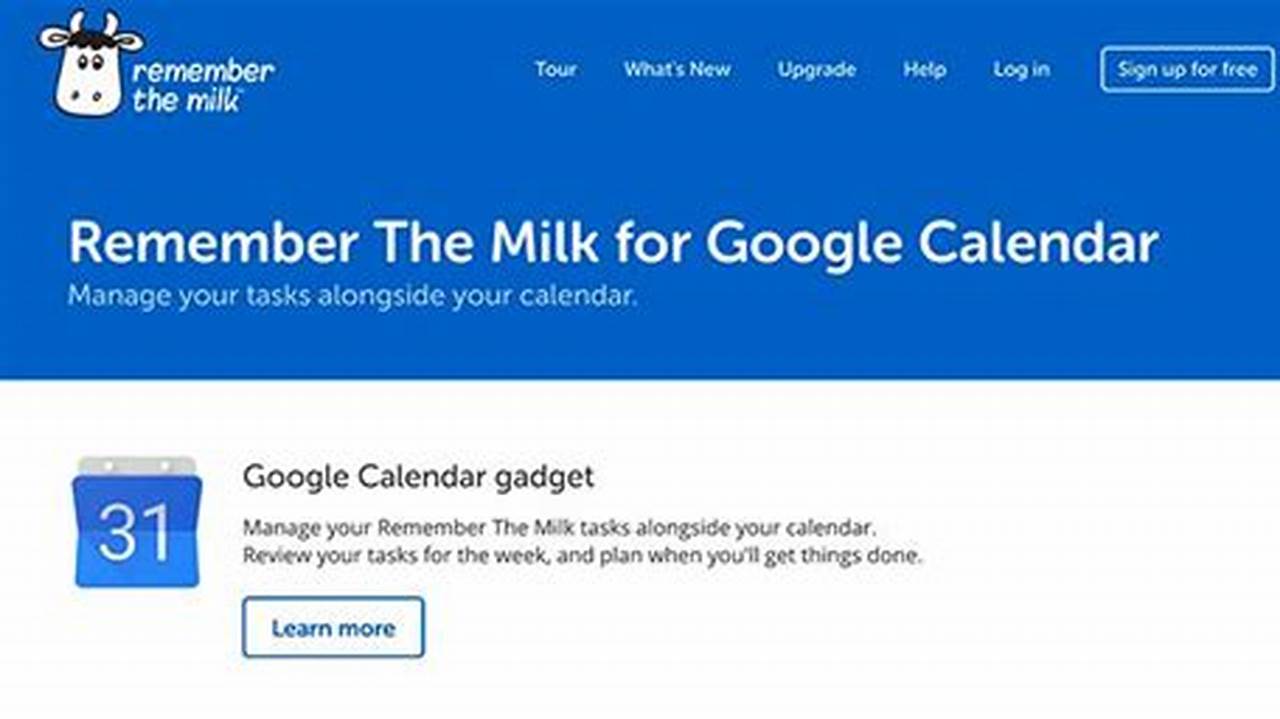 Remember The Milk For Google Calendar