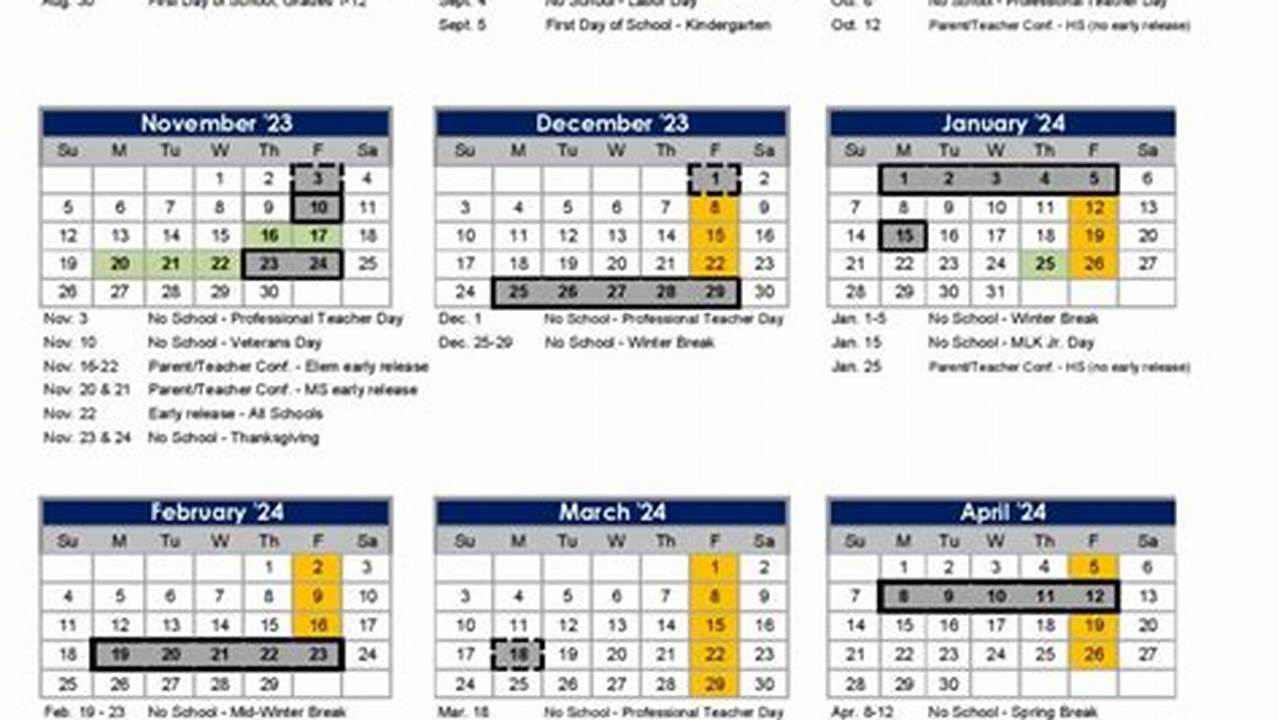 Renton School District Calendar 2024-23