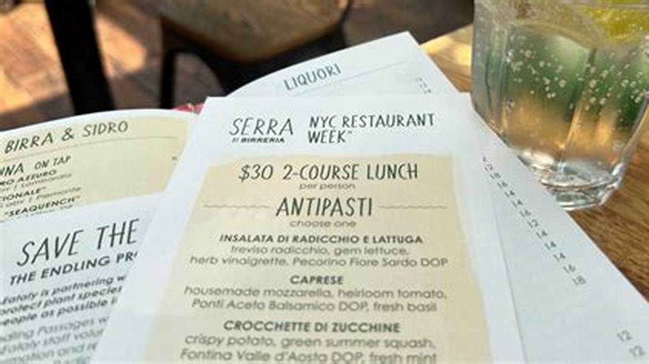 Restaurant Week 2024 Near Me Menu