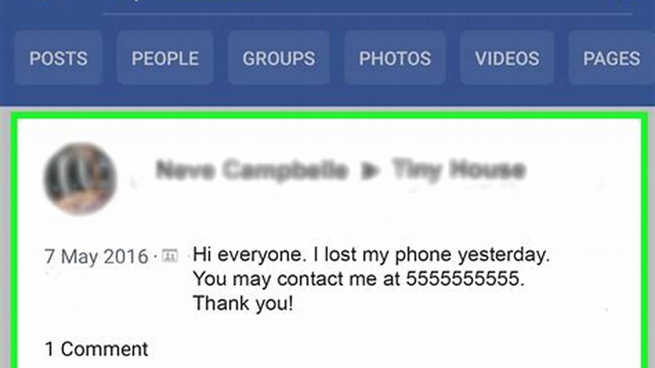 Retrouver Quelqu'Un Sur Facebook Avec Son Numéro De Téléphone