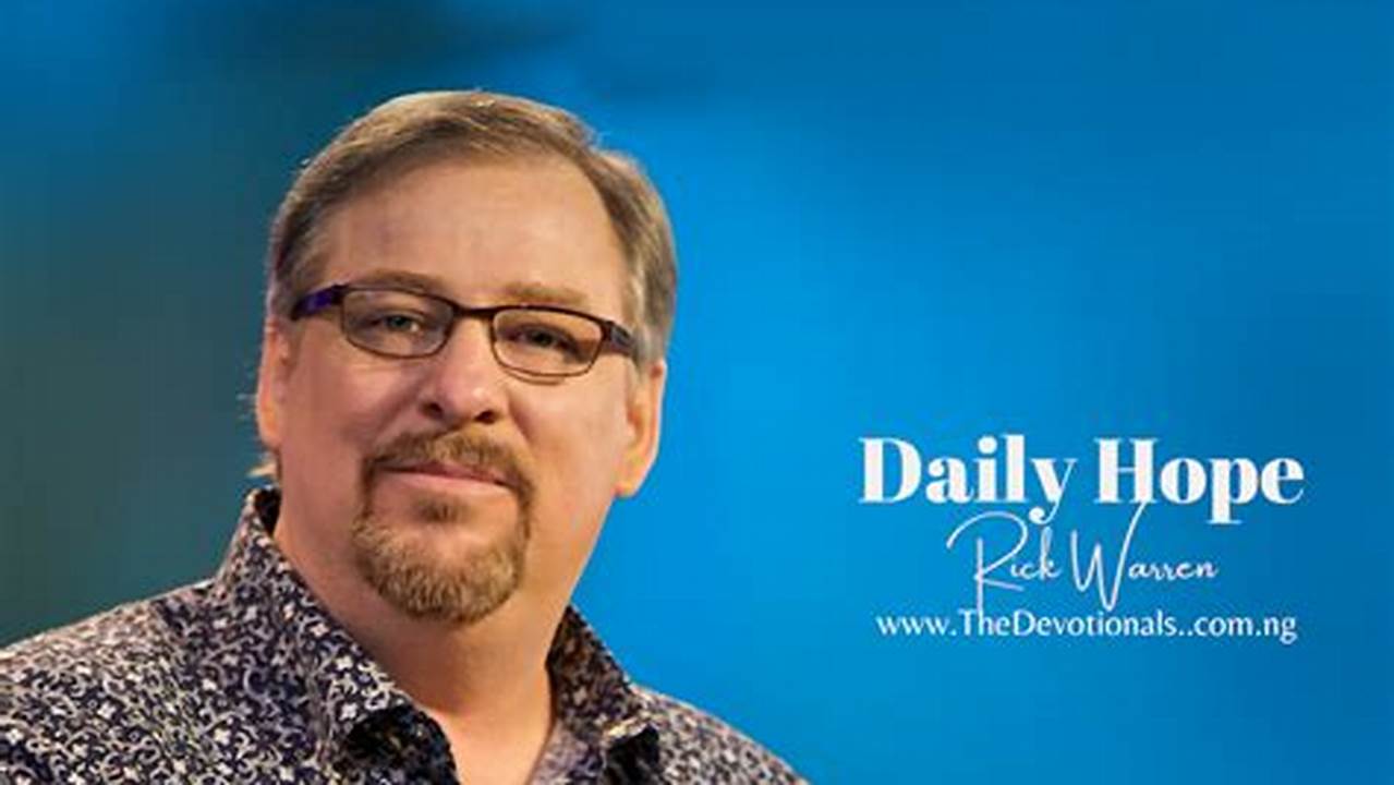 Rick Warren Daily Devotional 2024
