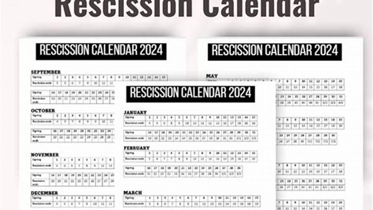 Right Of Rescission Calendar 2024