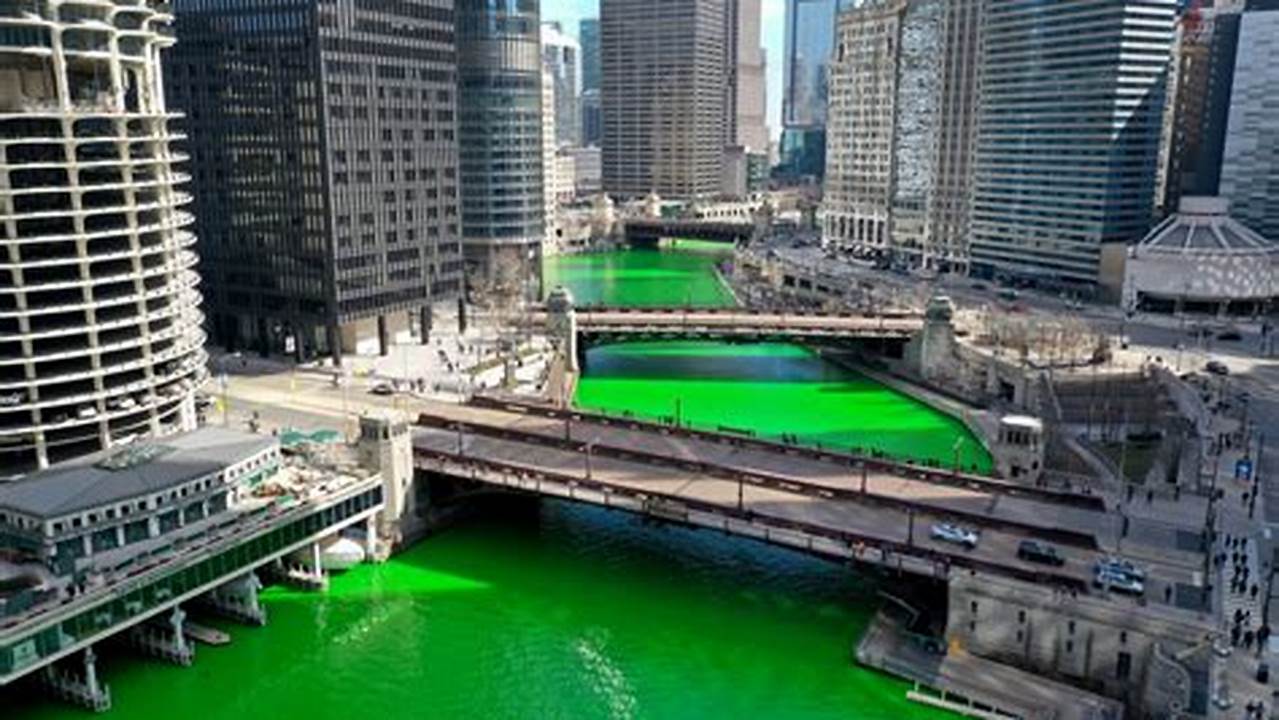 River Dyeing (March 16, 2024) Chicago Has Been Dying Its River Emerald Green For St., 2024