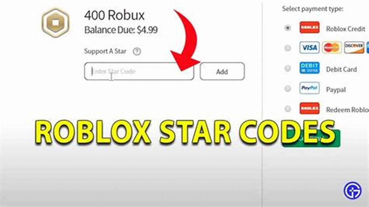 Roblox Star Codes 2024