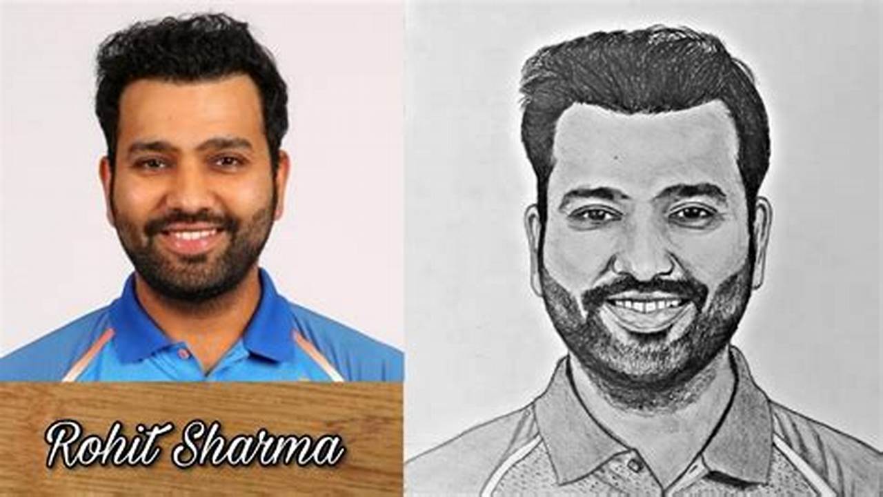 Rohit Sharma Pencil Drawing: A testament to Artistic Excellence