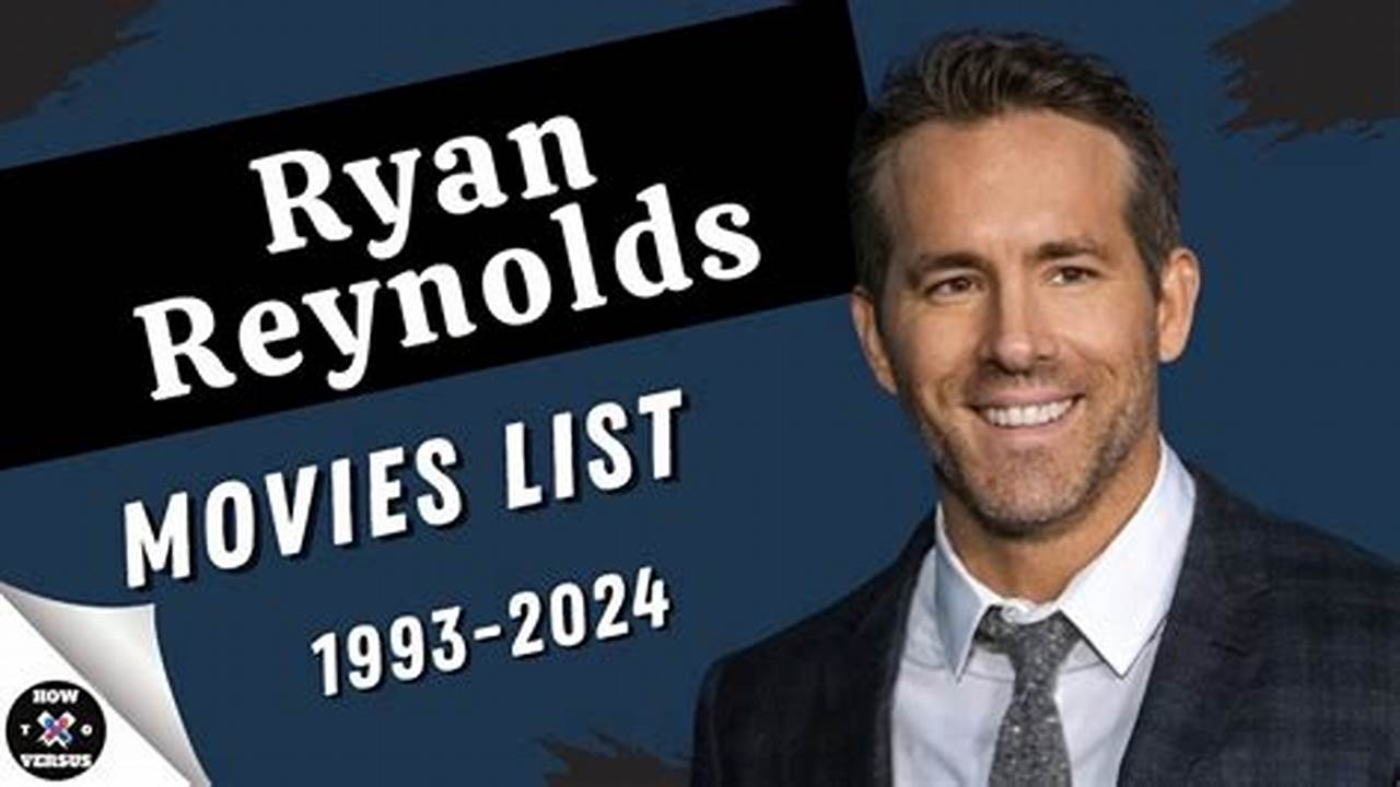 Ryan Reynolds Movies 2024 List