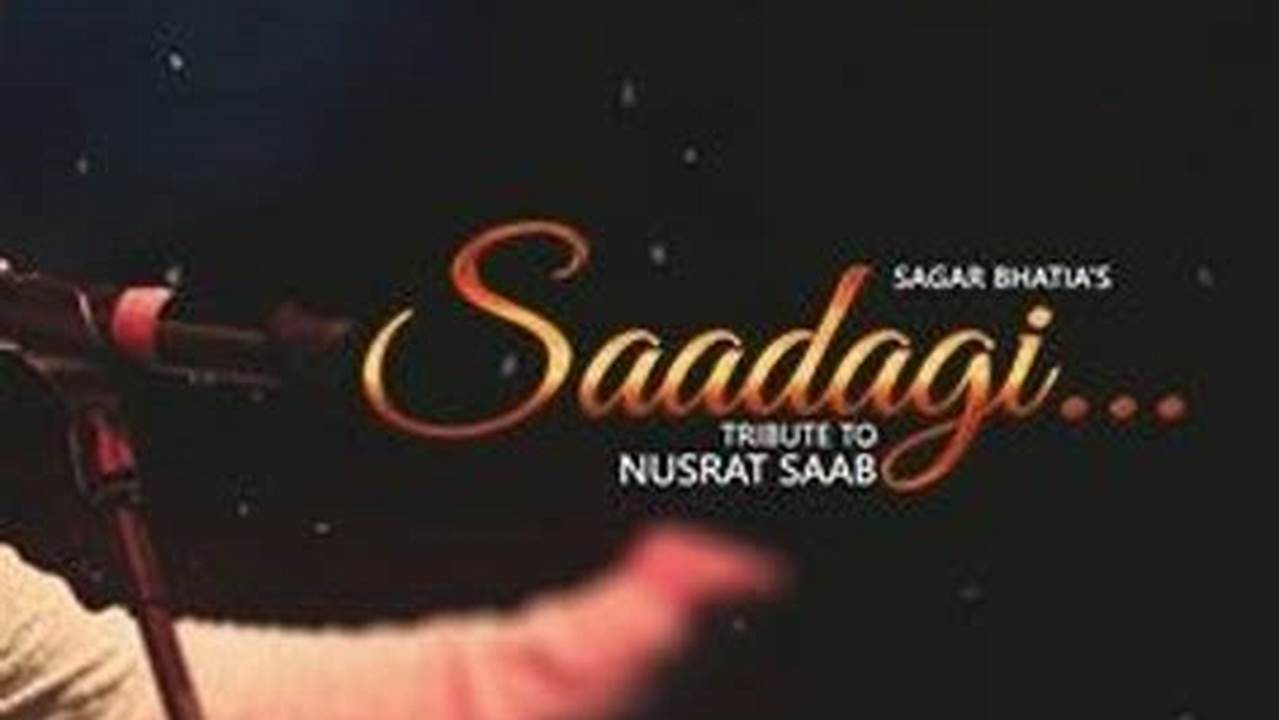 Saadagi To Humari Zara Dekhiye By Nusrat Fateh Ali Khan Saab | Cover | Sagar Bhatia | Qawali | 2021., Images