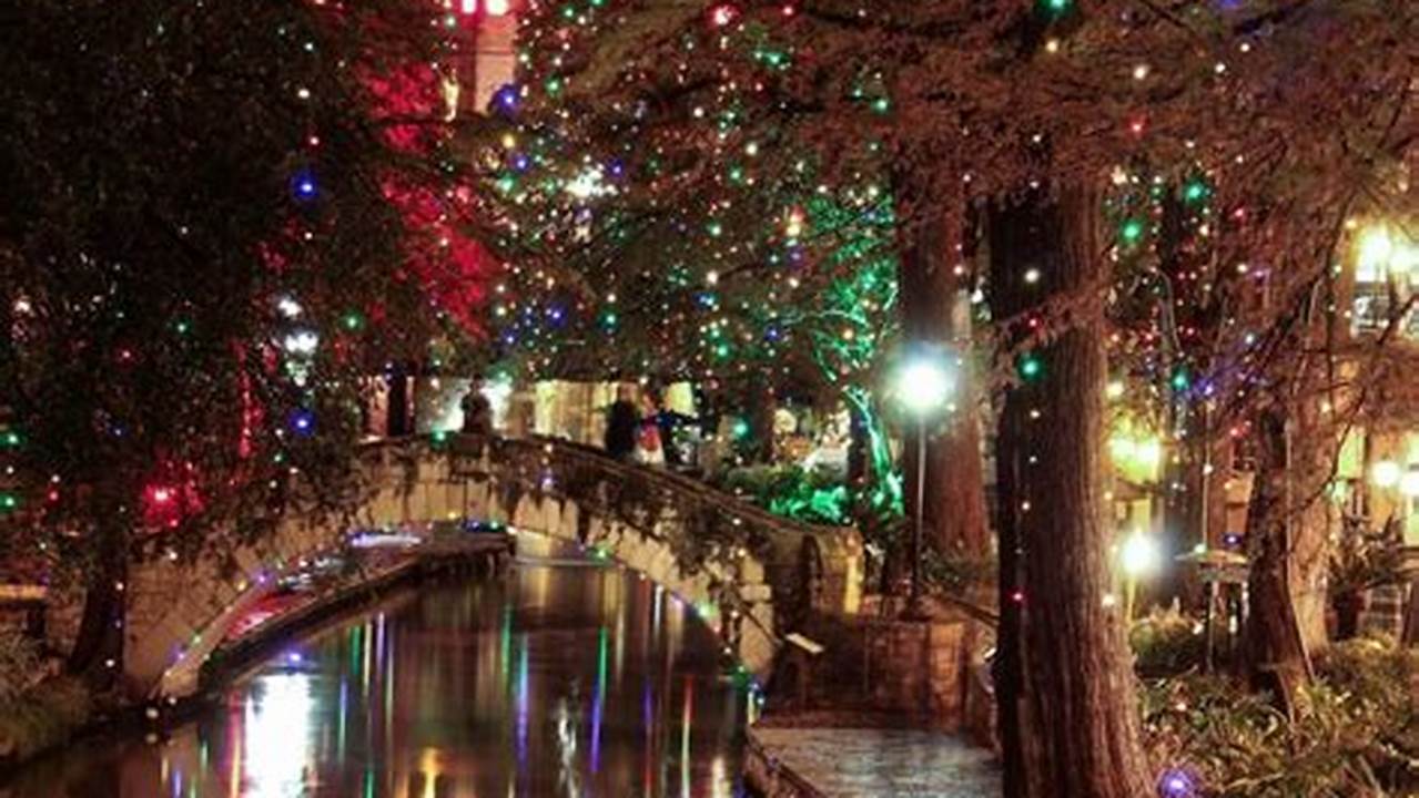 San Antonio River Walk Christmas Lights 2024