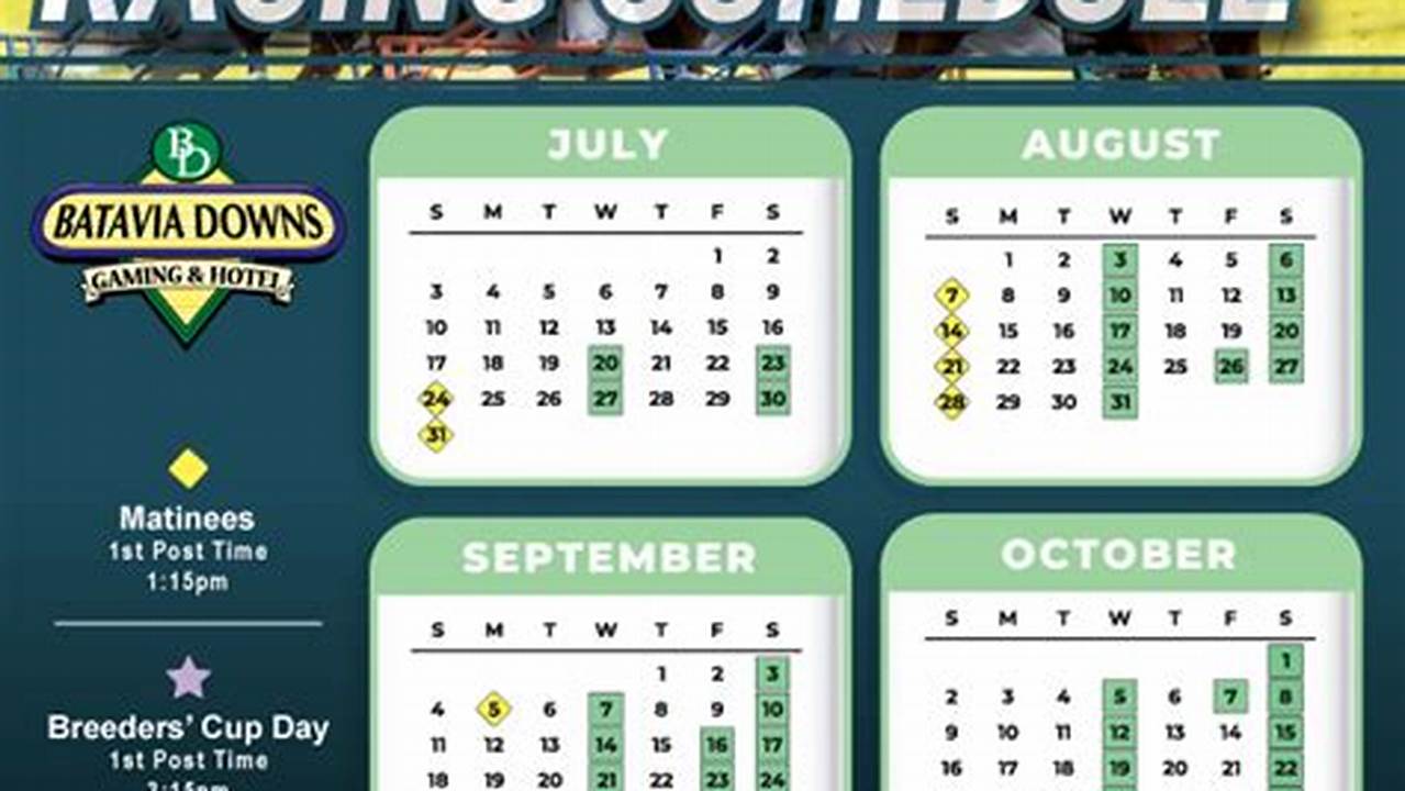 Saratoga Harness Racing 2024 Calendar