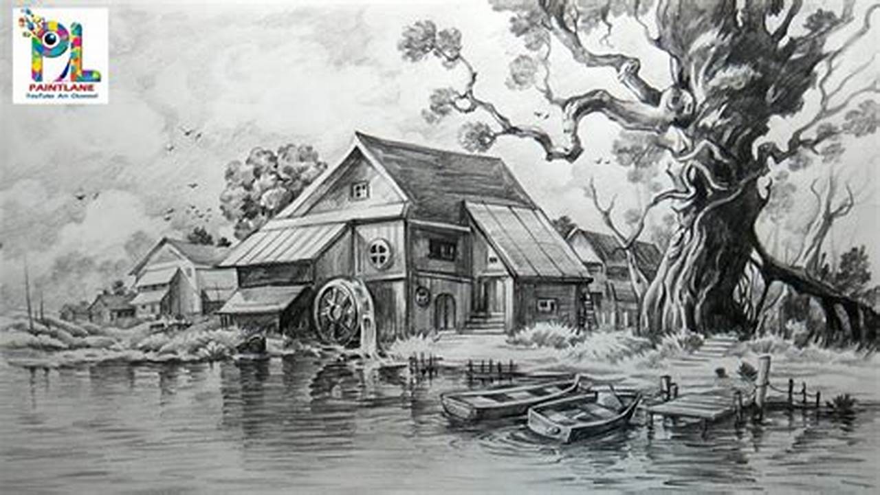 Scenery with Pencil