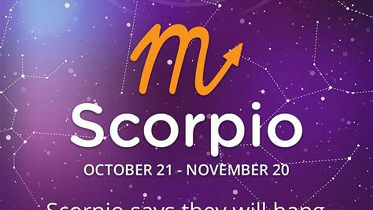 Scorpio Astrological Calendar