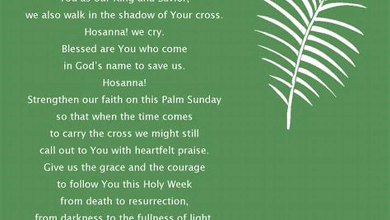 Scripture Readings For Palm Sunday Are, 2024
