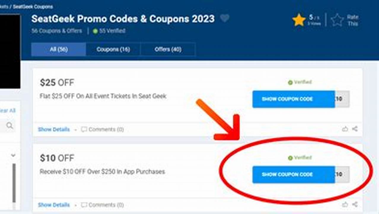 Seatgeek Promo Codes 2024