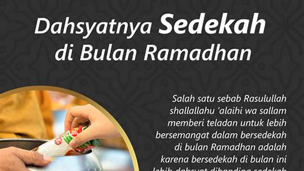 Sedekah Di Bulan Ramadhan, Ramadhan