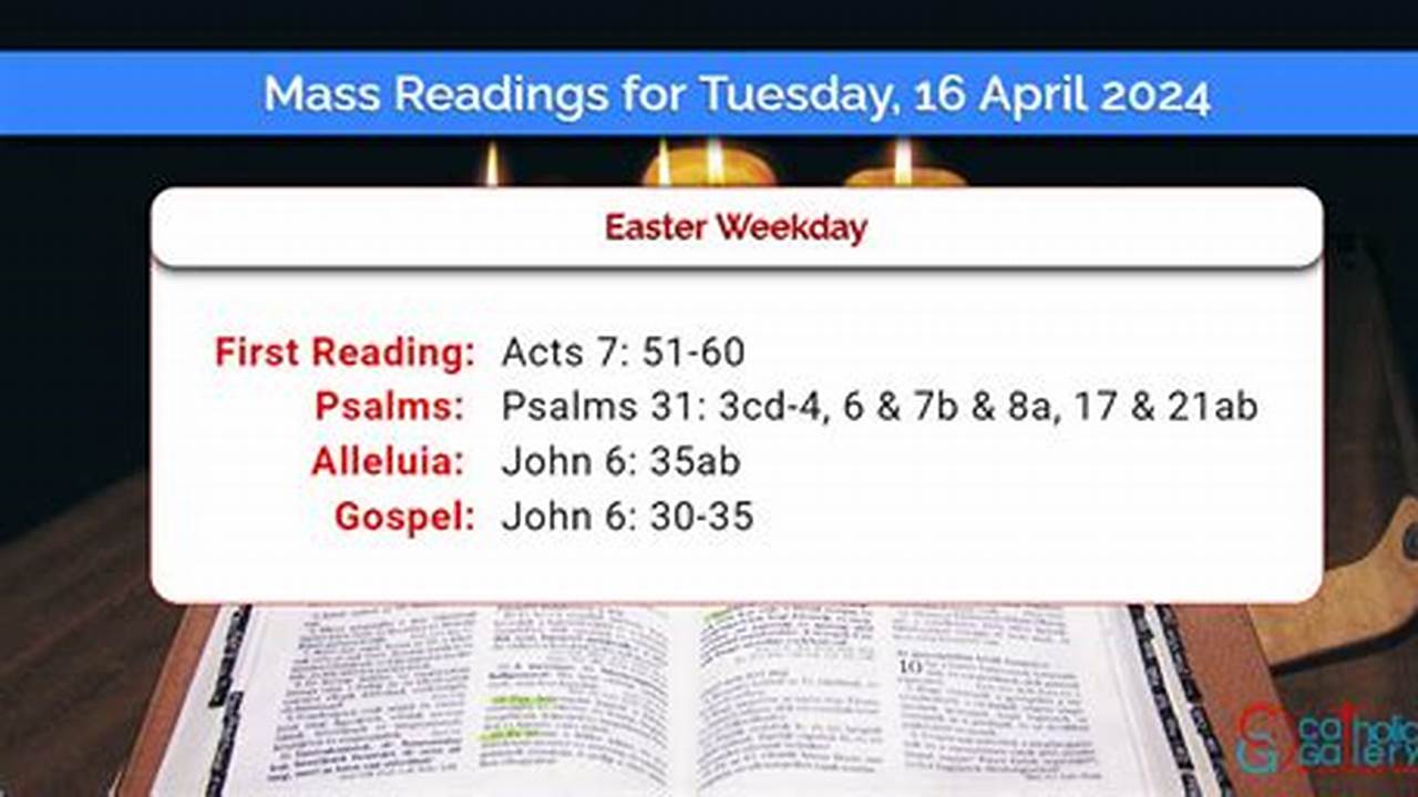 See Mass Readings Resources For., 2024