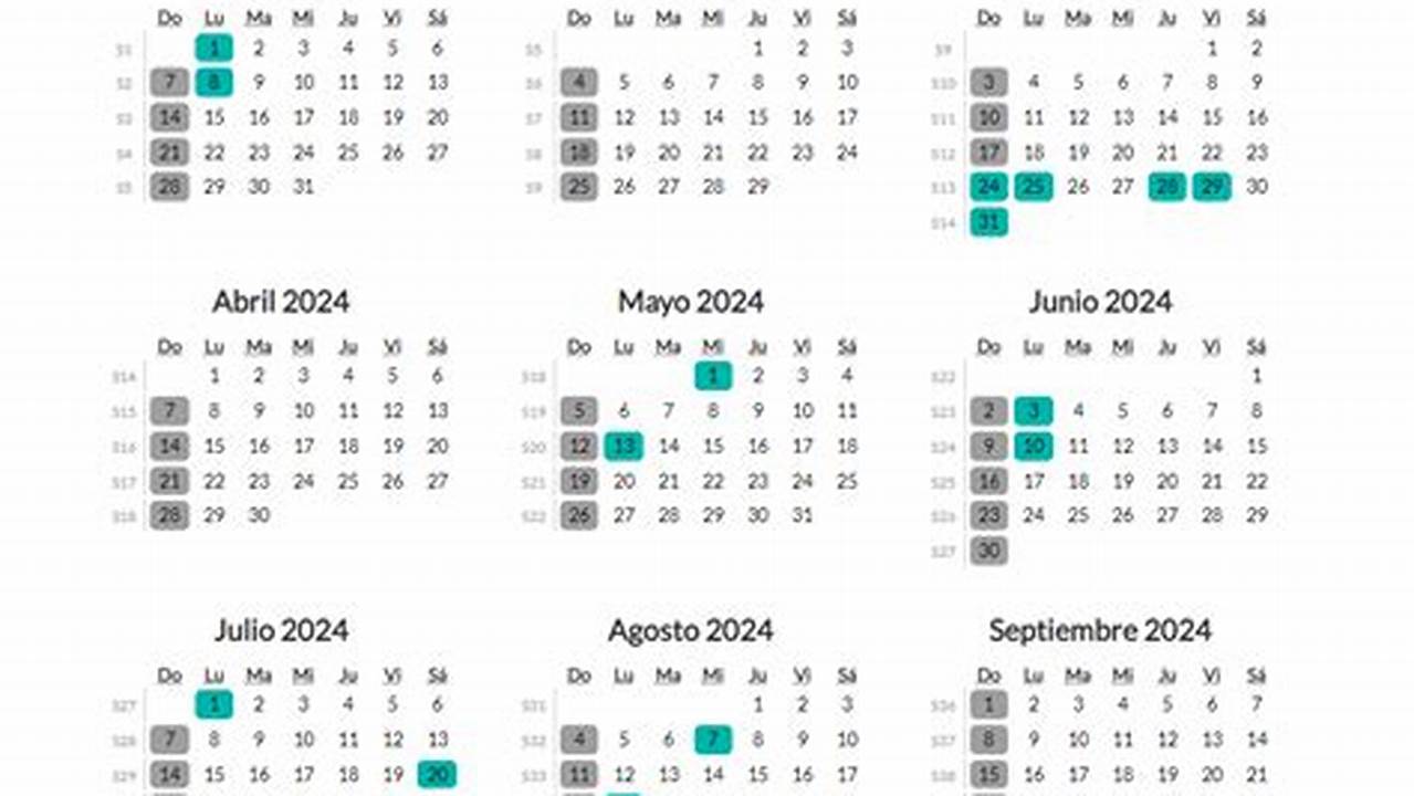 Semana Santa 2024 Calendario Colombia