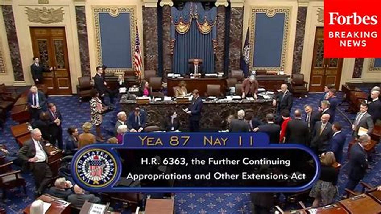 Senate Is Now Voting On Funding Bill To Avert A Government Shutdown., 2024