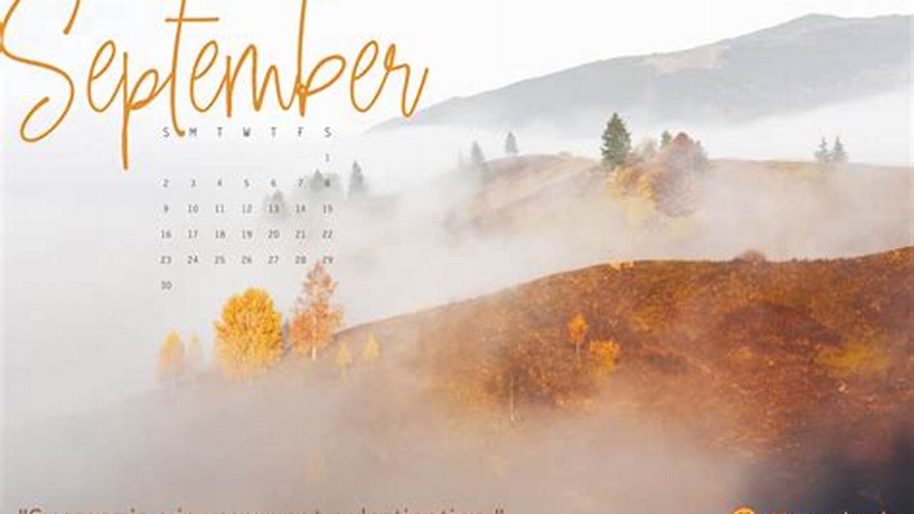 September 2024 Calendar Wallpaper For Laptop