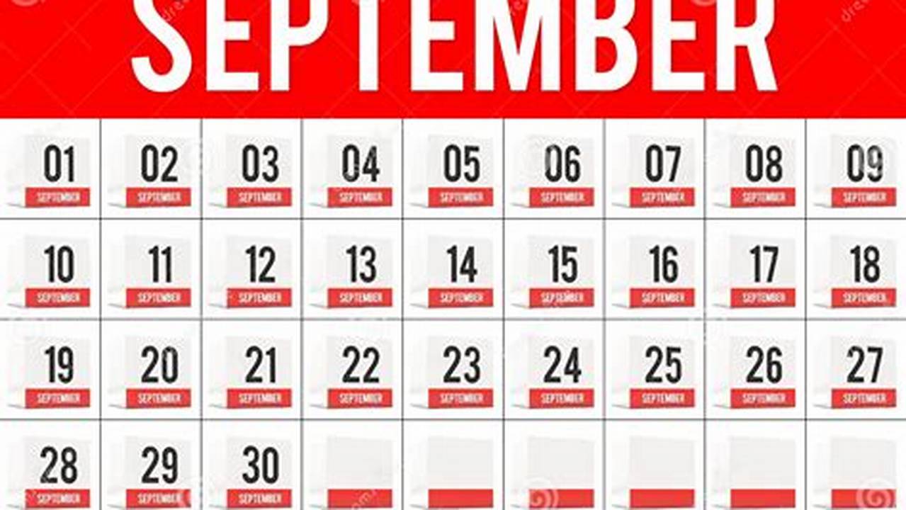 September Days On Calendar Cubes Stock Illustration Illustration Of, There Are 190 Days Until 5 September !, 2024