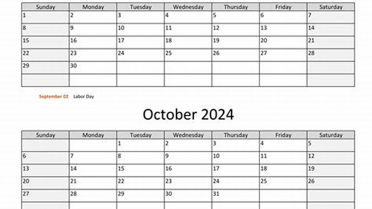 September October 2024