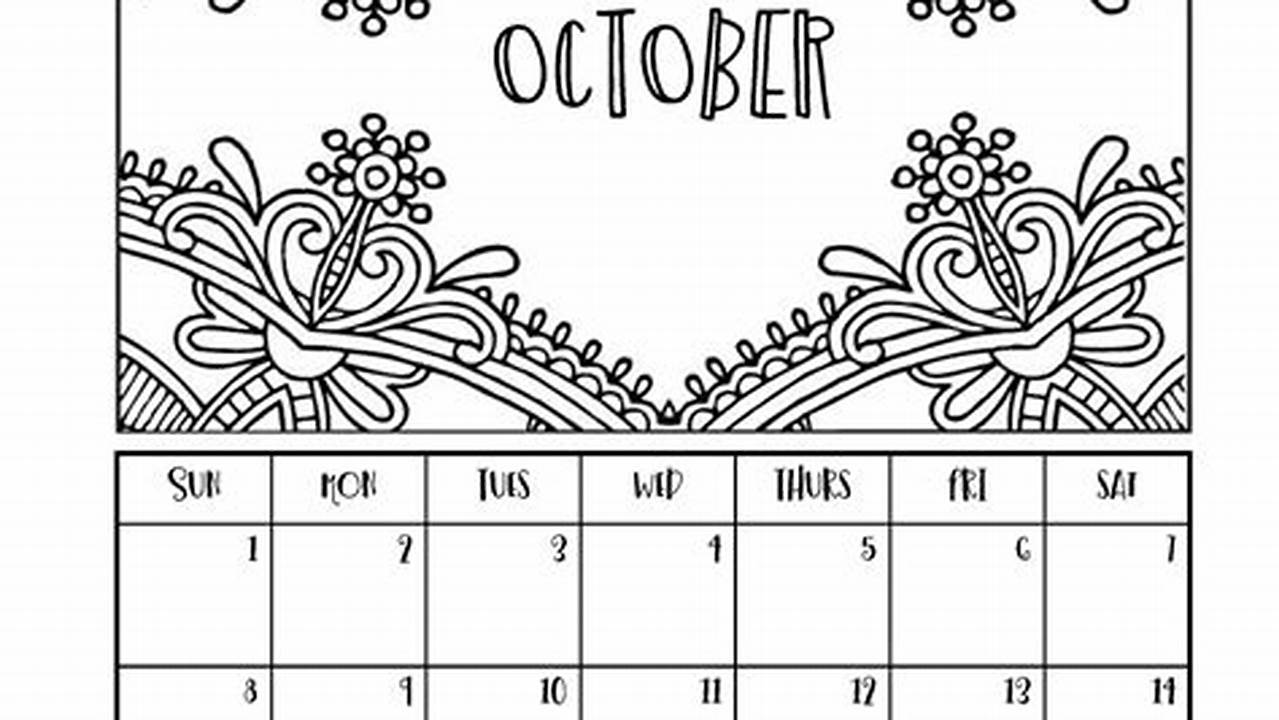 September October November 2024 Calendar Printable Coloring Worksheets