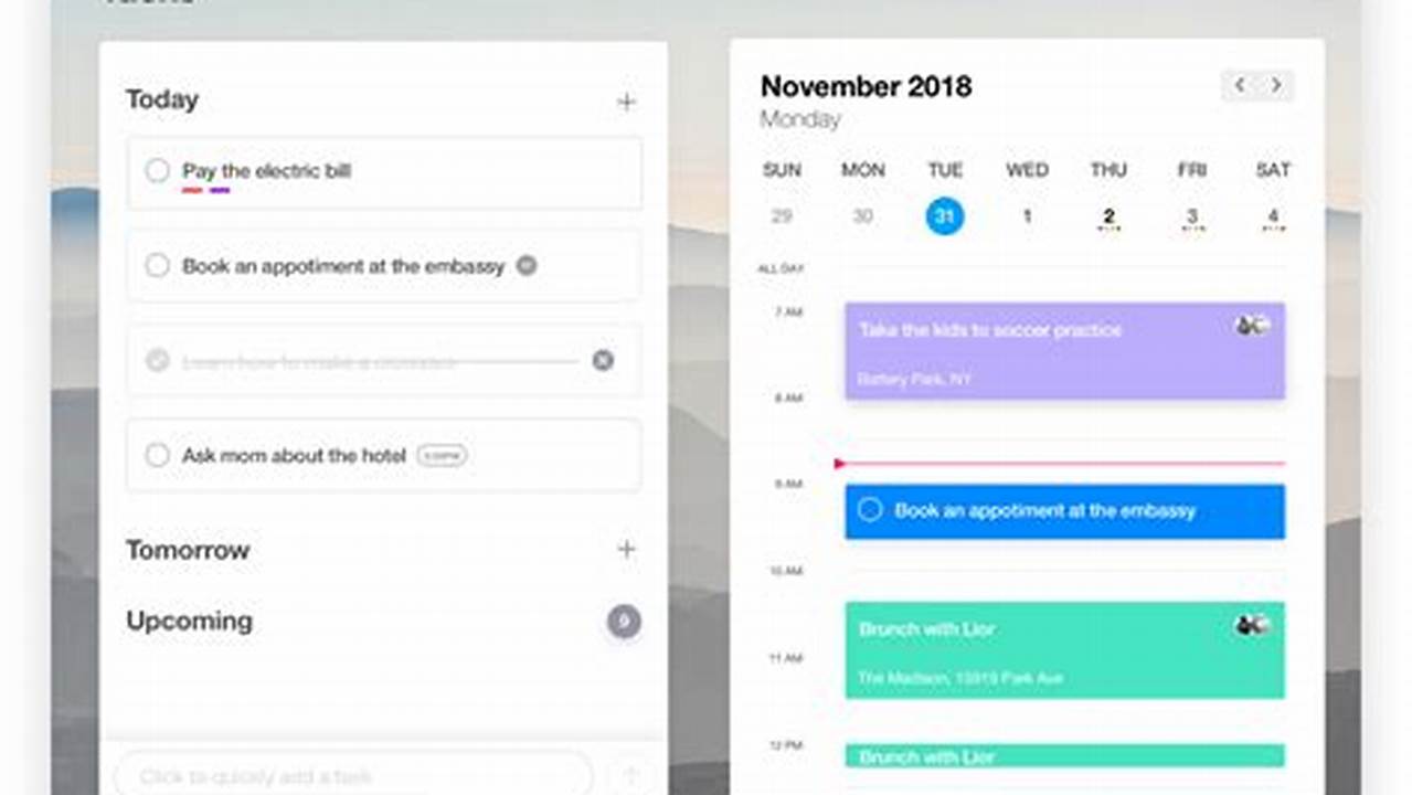 Shared Calendar And To Do List App