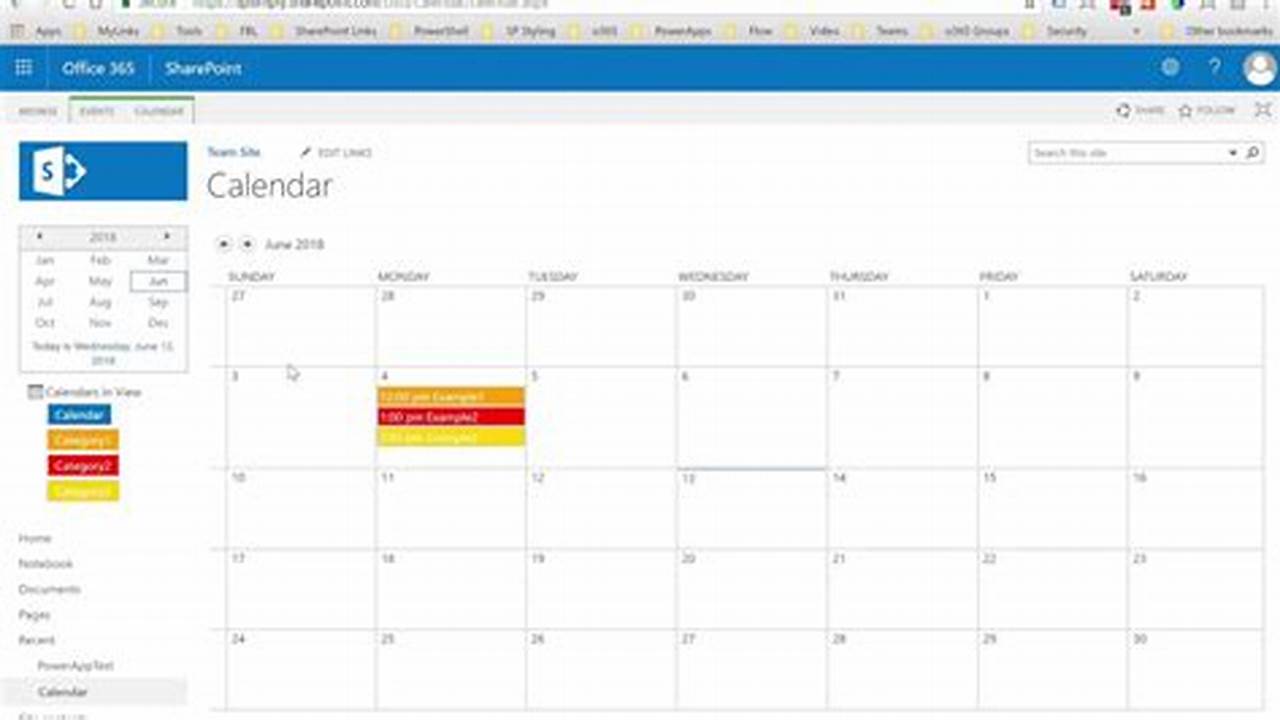 Sharepoint Calendar Color Code By Category