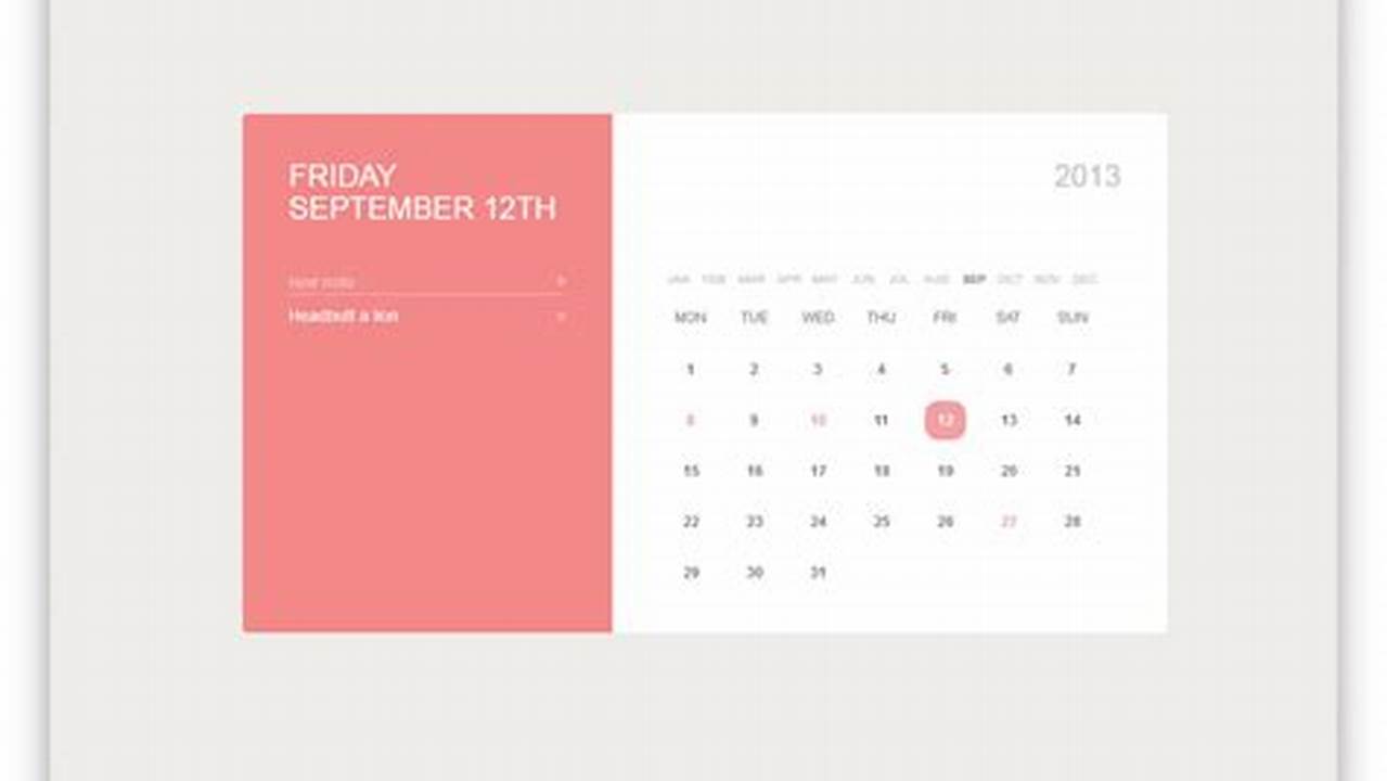 Simple Web Calendar