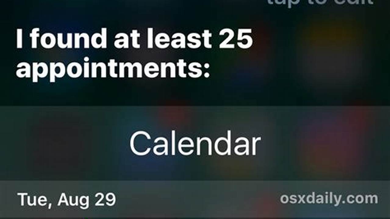 Siri Set Calendar Event