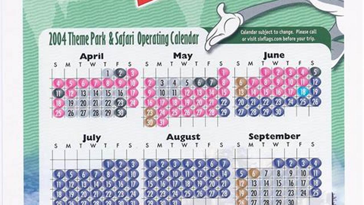 Six Flags Great Adventure Events Calendar