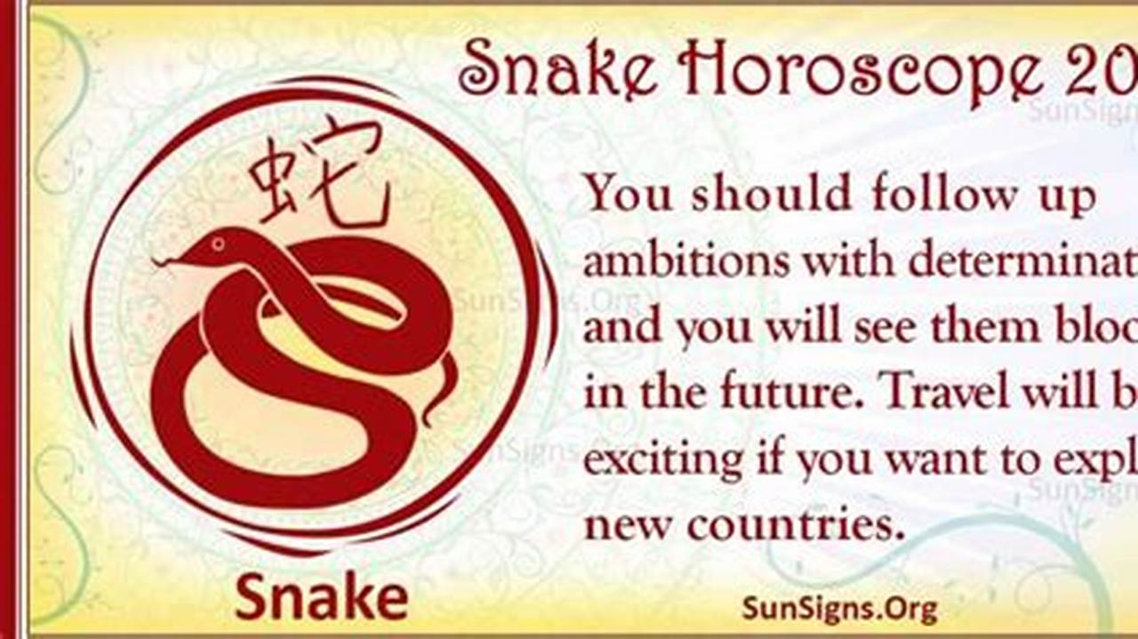 Snake Monthly Horoscope 2024
