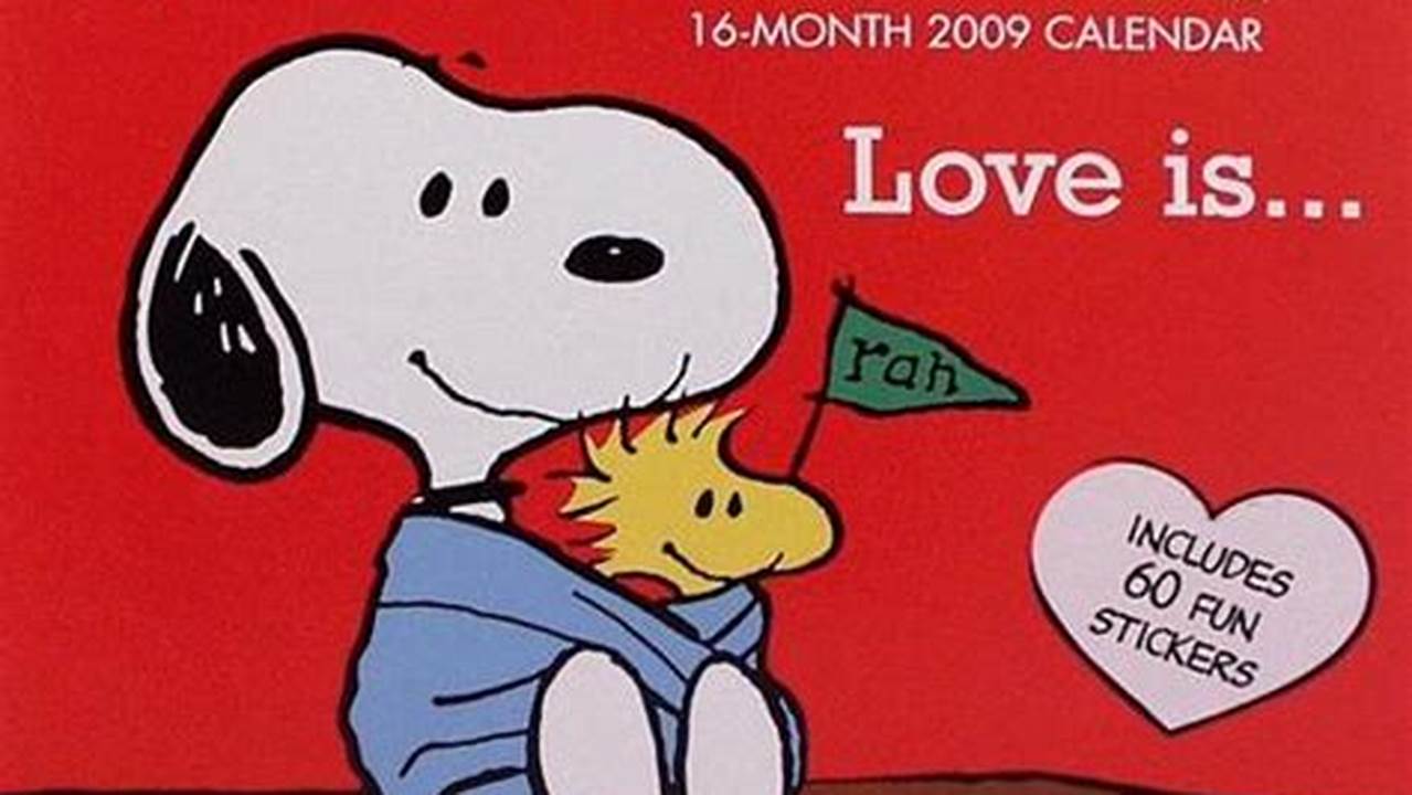 Snoopy Love Is Calendar