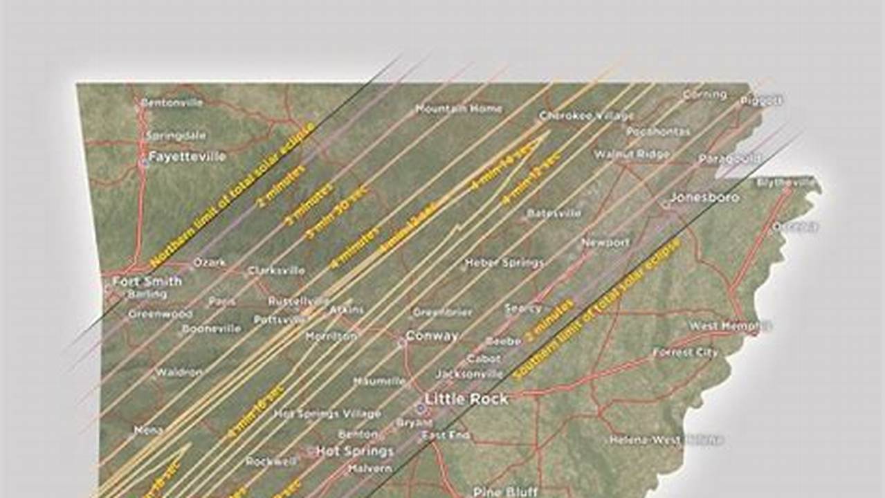 Solar Eclipse 2024 Interactive Map Arkansas Technical Alta Shaylah