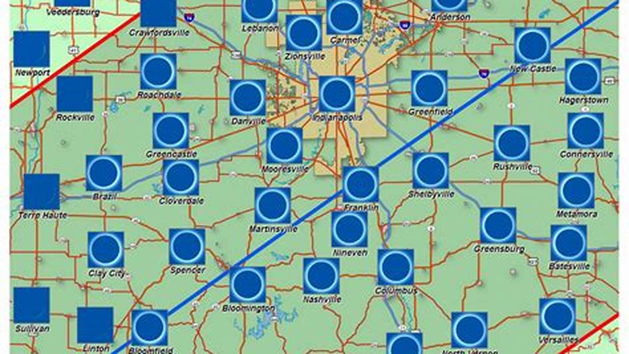 Solar Eclipse 2024 Interactive Map Indianapolis Area
