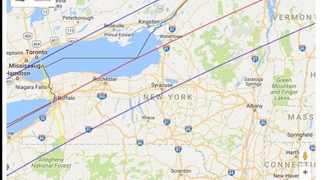 Solar Eclipse 2024 New York State Map Fulvia Beitris