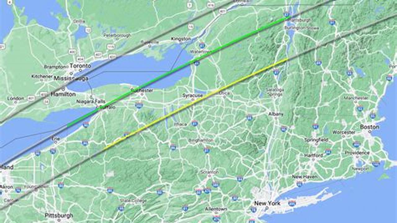 Total Solar Eclipse 2024 Path Map New York Carmen Kristel