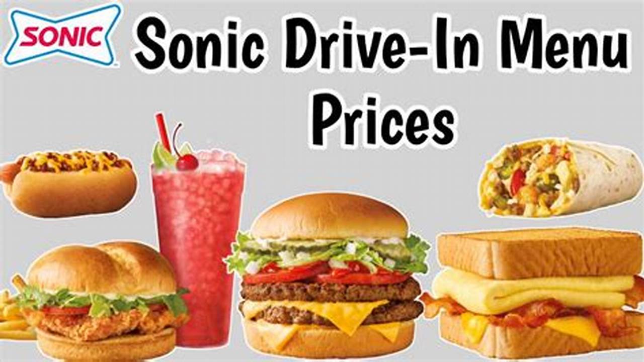 Sonic Menu With Prices 2024