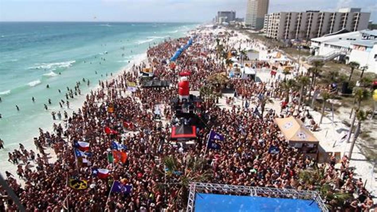 South Beach Visitors Walk Along Ocean Drive During Spring Break In Miami Beach, Florida, In 2024., 2024