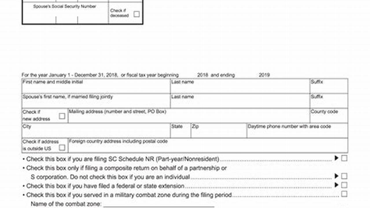 South Carolina State Tax Form 2024