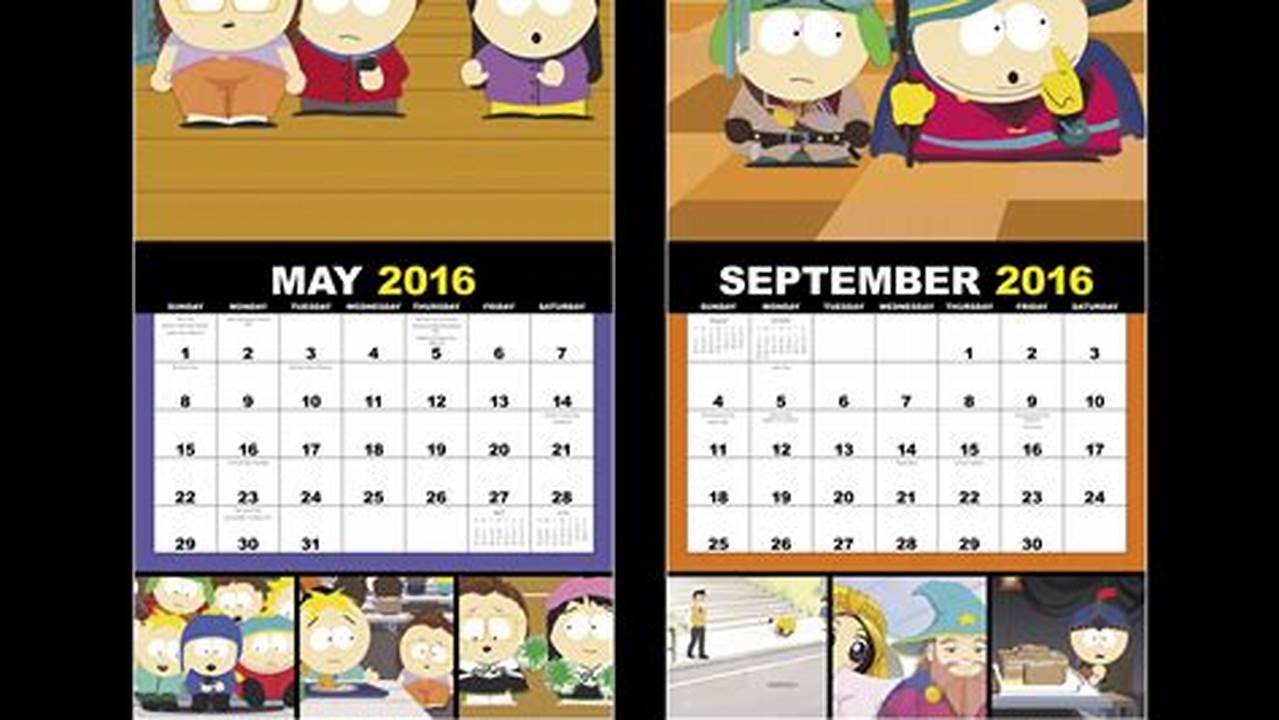 South Park Wall Calendar 2024