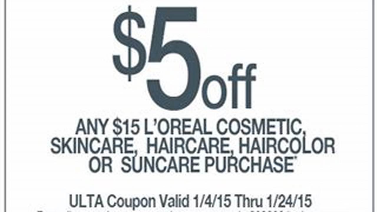 Spend $15 To Enjoy $5 Off Using This Ulta Beauty Coupon, 2024