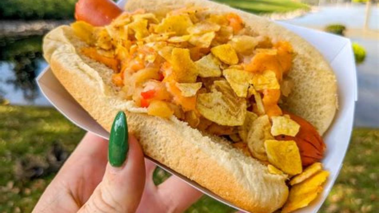 Spicy Hot Dog With Pineapple Chutney And Plantain., 2024