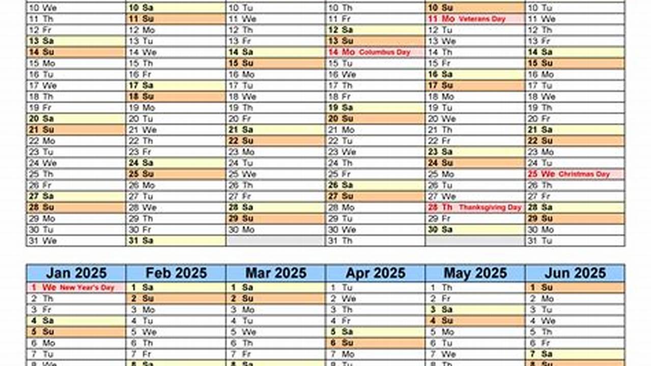 Split Year Calendars 2024/25 (July., 2024