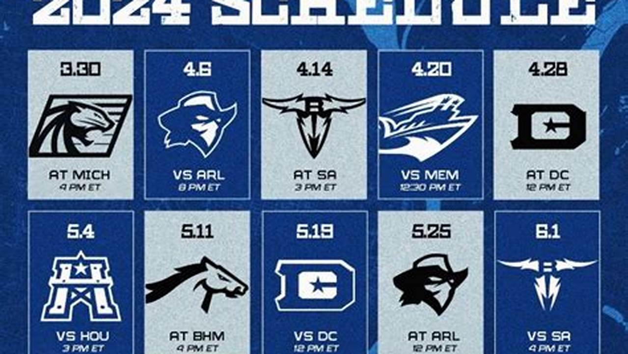 St Louis Battlehawks Schedule 2024