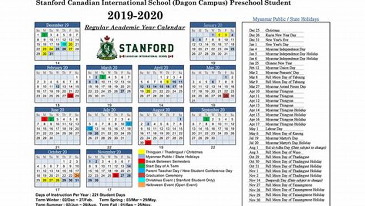 Stanford Academic Calendar 2024-24