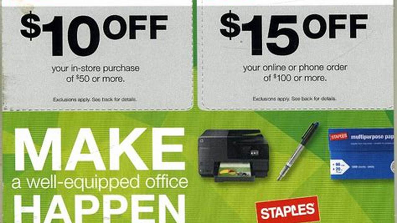 Staples Coupon 2024