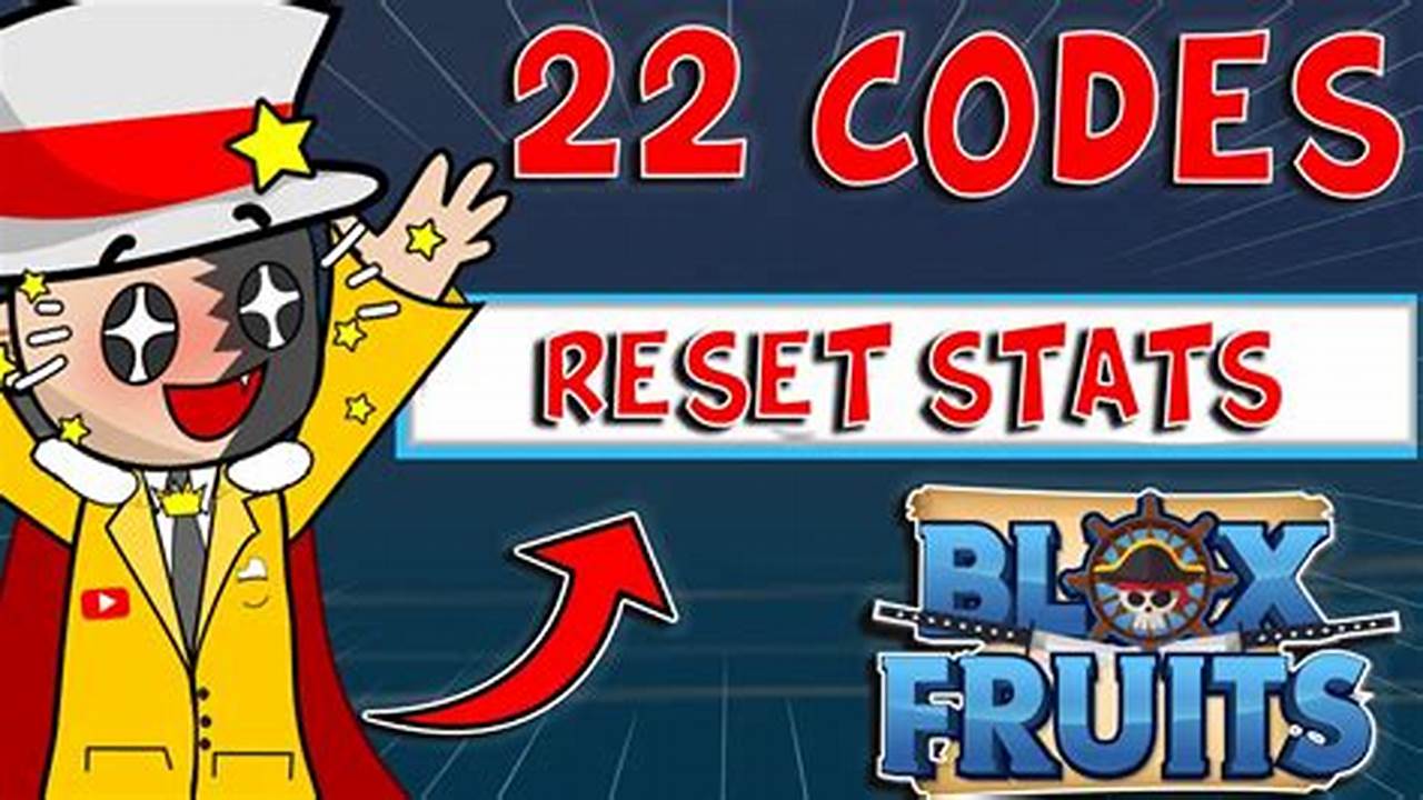 Stat Reset Codes For Blox Fruits 2024