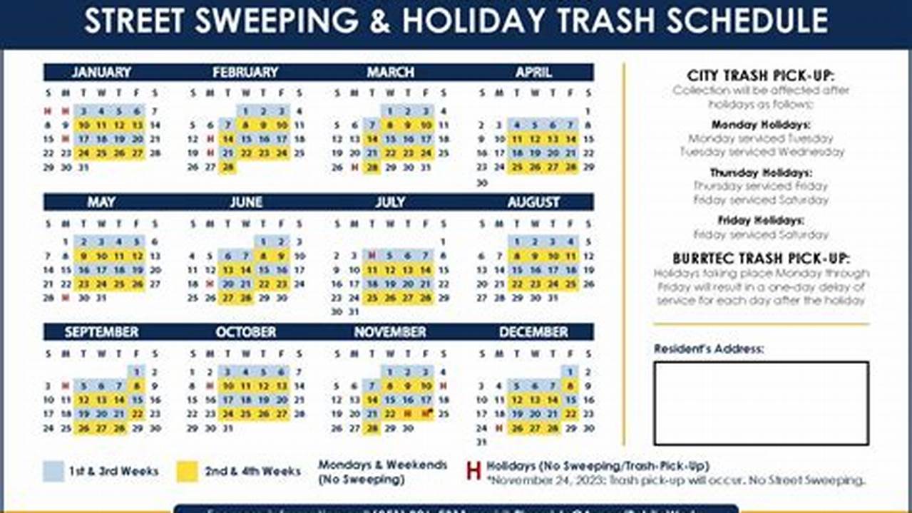 Street Sweeping Schedule 2024