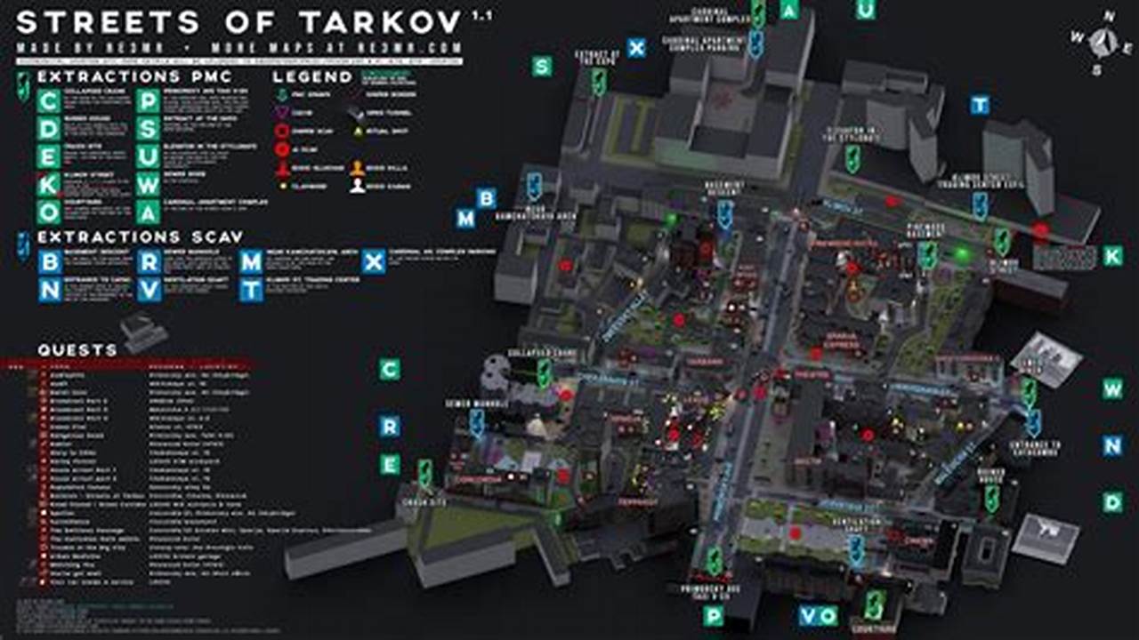 Streets Of Tarkov Map 2024